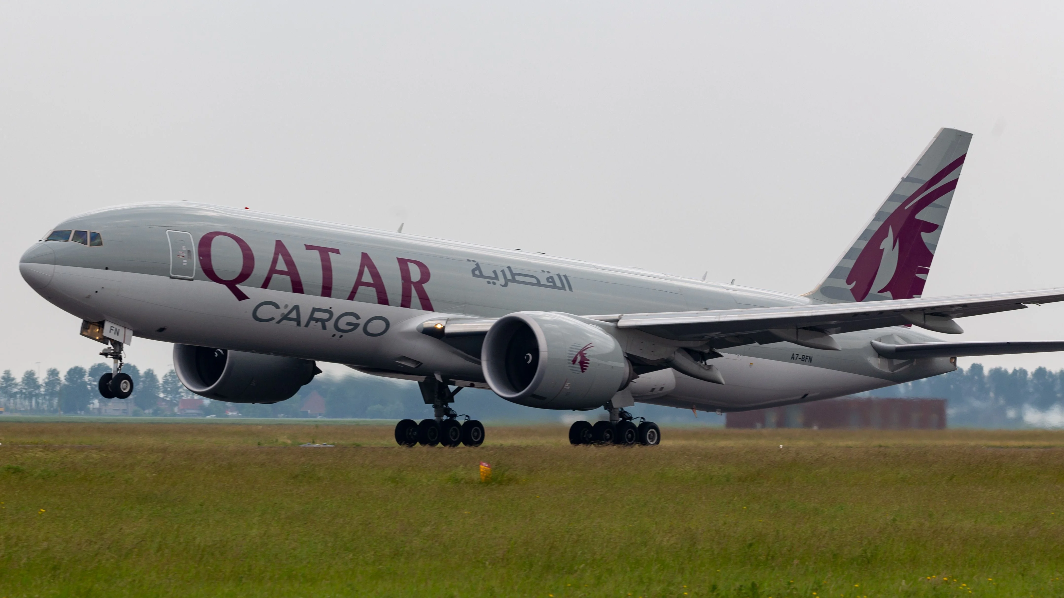 Qatar B777F Plane